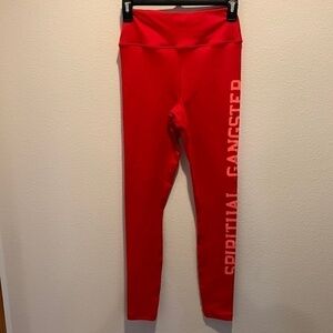 Spiritual Gangster Womens Red Leggings. Excellent Condition. Size Small.‌‌‌‌‌‍‍‍